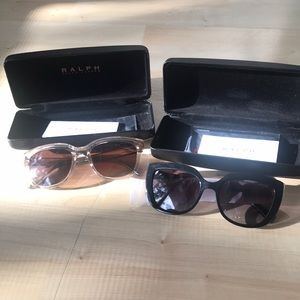 2 brand new sets of sun glasses by Ralph Lauren ( in box).